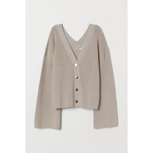 H&M trend V-neck Cardigan Light Taupe sz M